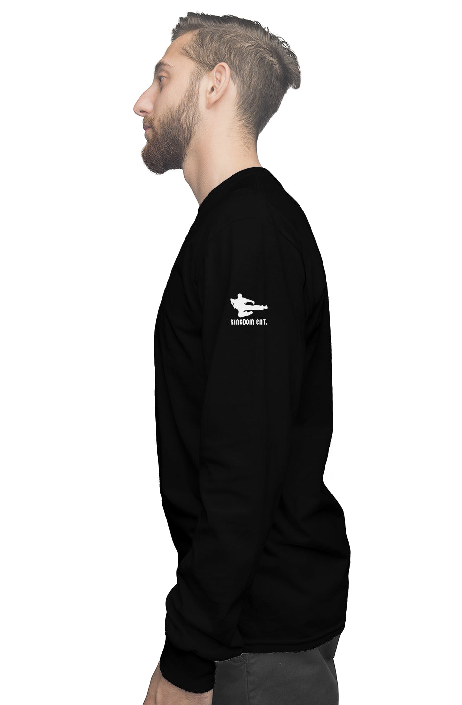 Black Korea black long sleeve tee