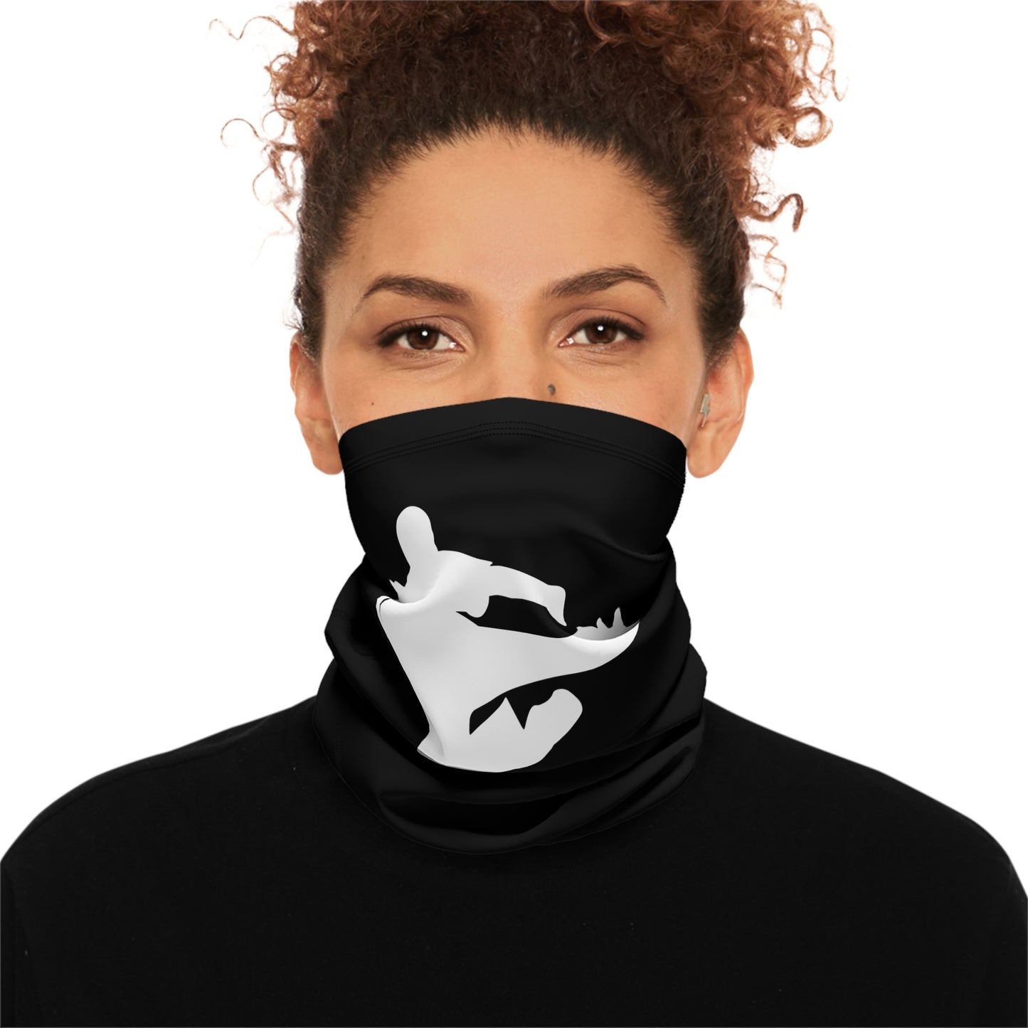 Kingdom Winter Neck Gaiter With Drawstring (black)